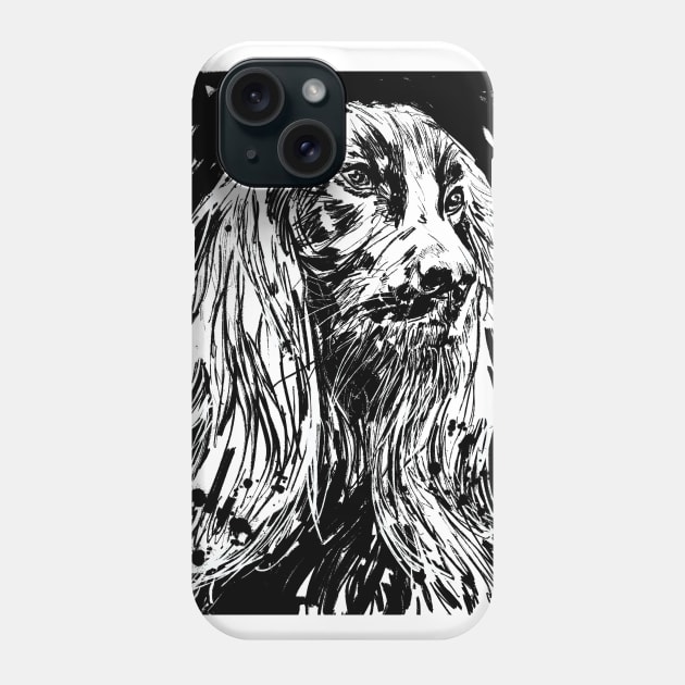 IRISH SETTER ink portrait.1 Phone Case by lautir