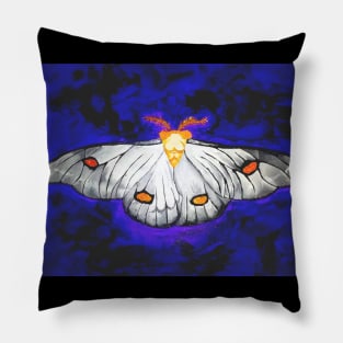 Ghostly Silk Moth Pillow