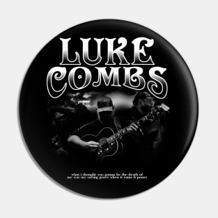 luke combs - black and white Pin