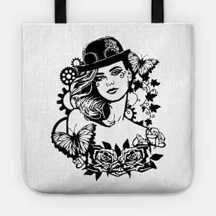 Beautiful Steampunk Girl Tote