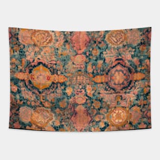 Mystical Tapestry: Vintage Indian Rug Reverie Tapestry