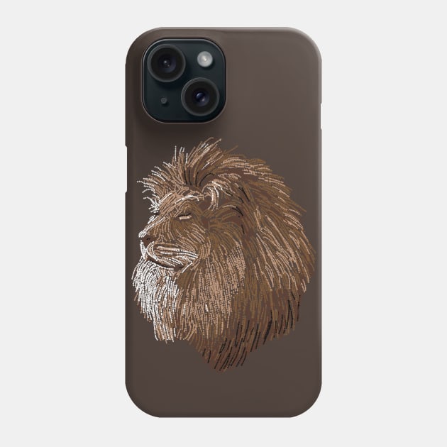 Lion in Dots Phone Case by leslieharris372