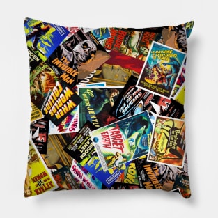 Vintage Movie Poster Collage #1 Pillow