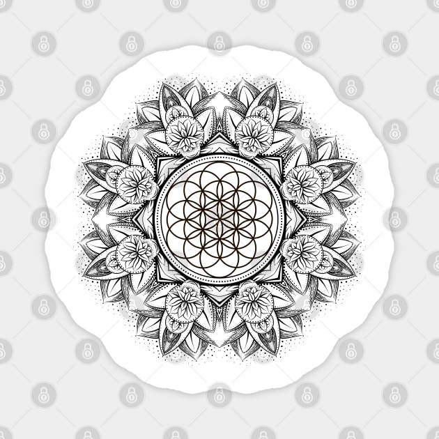 Lotus Mandala 26 Magnet by Olga Berlet