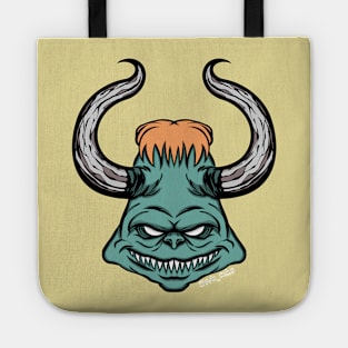 Green Grinning Horned Demon Tote