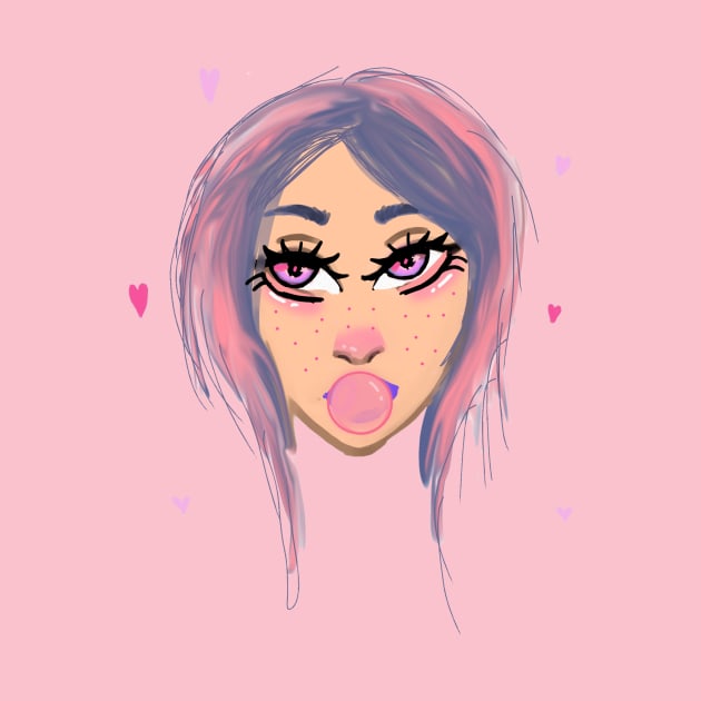 Bubblegum Babe by Coffeeshoppedoodles