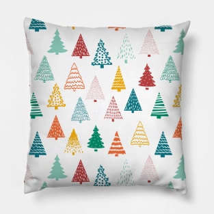 Doodle Christmas Trees Pillow