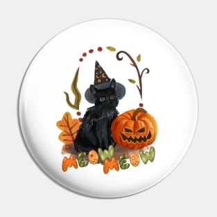 Meow Meow Halloween Pin