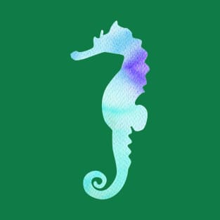 Blue seahorse silhouette T-Shirt