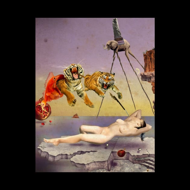 Painting Dream Caused by the Flight of a Bee Salvador Dali T-Shirt by J0k3rx3