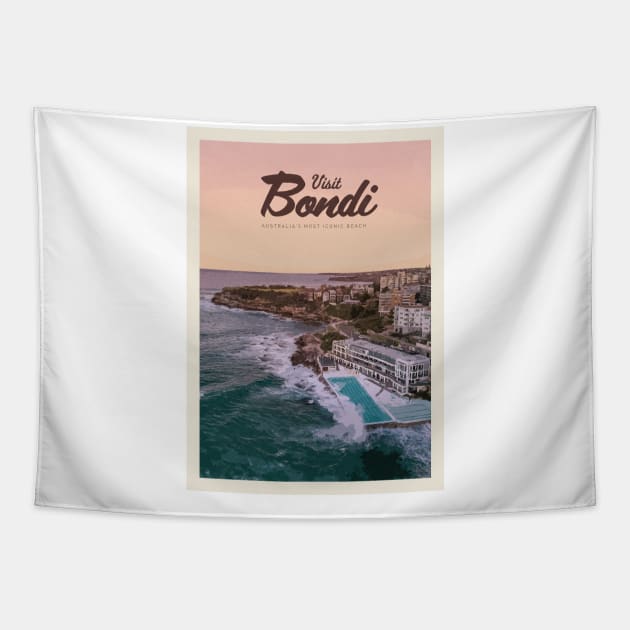 Visit Bondi Tapestry by Mercury Club