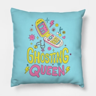 Y2K Style Ghosting Queen Funny Retro 90s Pillow