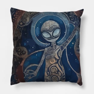 Alien Beautiful Batik Flower Design Pillow