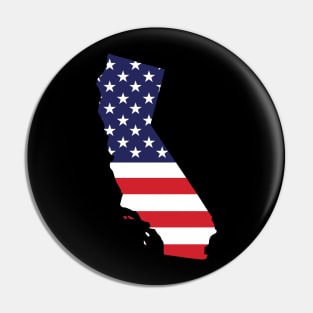 California State Shape Flag Background Pin