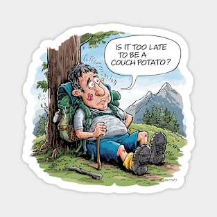 Hiker Couch Potato funny hiking and camping Magnet