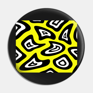 Abstract pattern - yellow, black and white. Pin