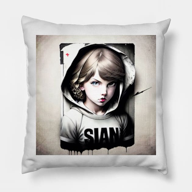 Superstar T.S. #1 Pillow by Zamart20