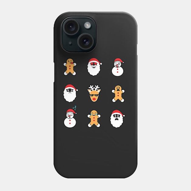 Funny Christmas Emojis Phone Case by KsuAnn
