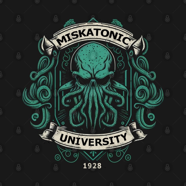 Cthulhu Miskatonic University by Tshirt Samurai