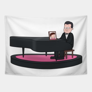 Bop Playing Piano Tapestry