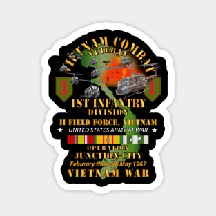 1st Infantry Div - II Field Force - Operation Junction City w VN SVC X 300 Magnet