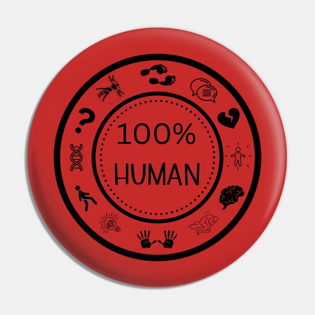 100% Human Blk Pin by Say Something