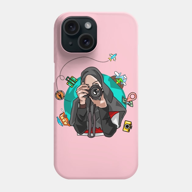 Hijab Traveller Phone Case by CoretanVector