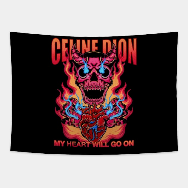 Celine dion flame Tapestry by asem manis art