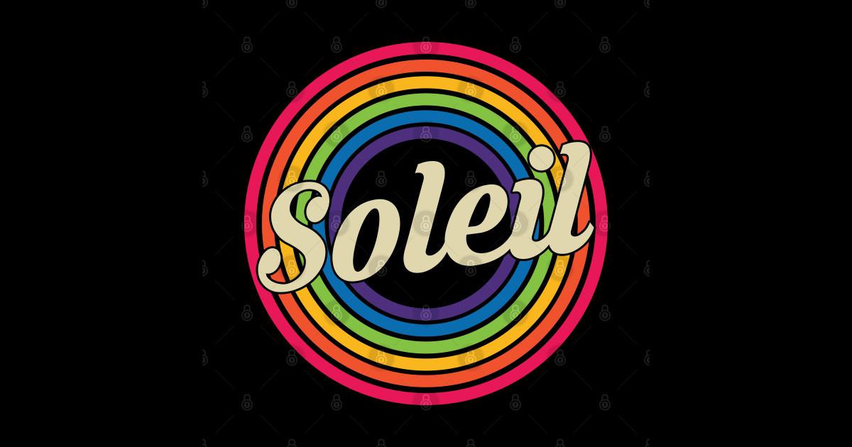 Soleil - Retro Rainbow Style - Soleil - Sticker | TeePublic