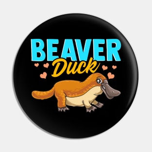 Beaver Duck Platypus Pun Cute Duck Billed Platypus Pin