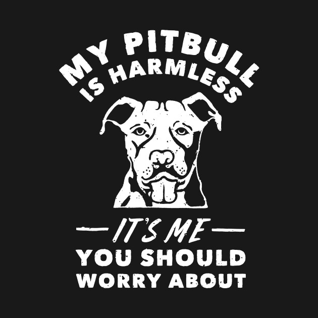 Discover My Pitbull Is Harmless It's Me You Should Worry About T Shirt - Pitbull - T-Shirt