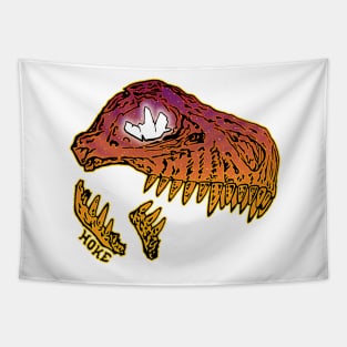 Mage Cat T-Rex Skull Tapestry