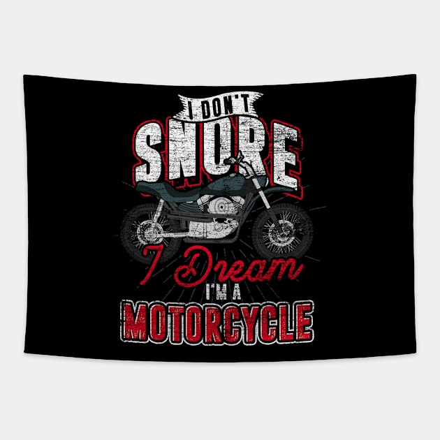 Motorbike Biking Motorcycle Lover Funny Biker Tapestry by ShirtsShirtsndmoreShirts