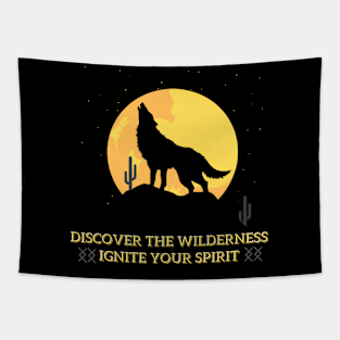 Discover the Wilderness, Ignite Your Spirit - Camping Shirt Design Tapestry