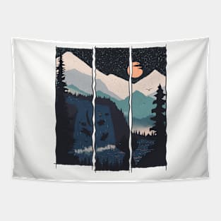 Orange Moon Tapestry