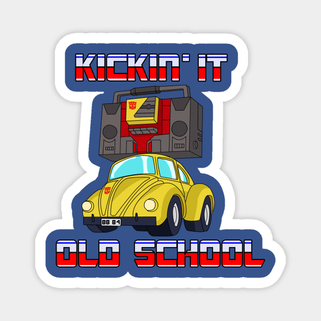 Kickin' It Old School w/ Bumblebee and Blaster Magnet by Rodimus Primal
