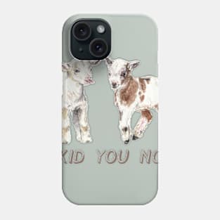 I Kid You Not: Baby Goat Watercolor Illustration Phone Case