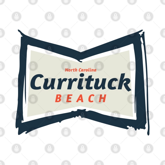 Currituck Beach, NC Summertime Vacationing Bowtie Sign by Contentarama