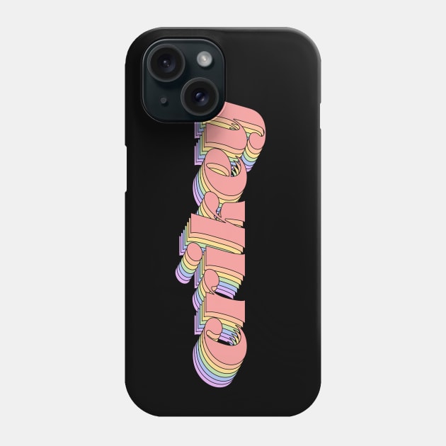 Meme: crikey (pastel rainbow repeated letters) Phone Case by PlanetSnark