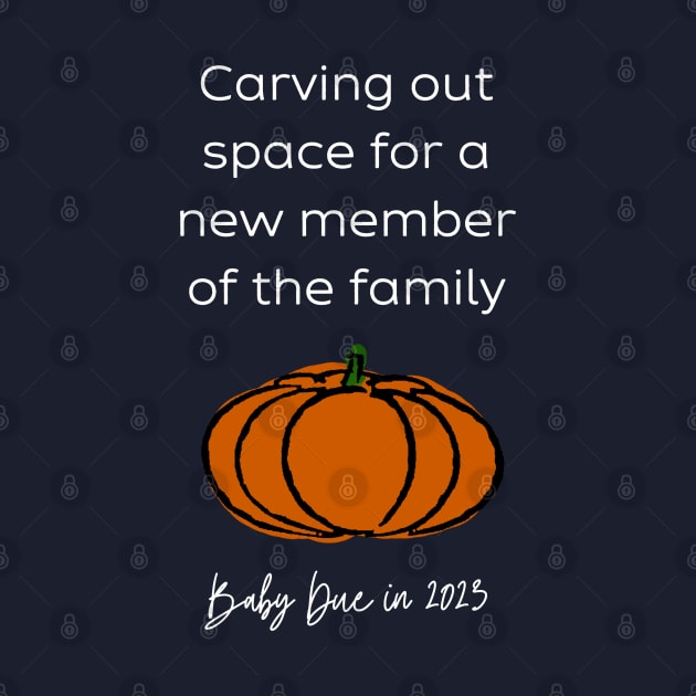 Pumpkin baby announcement (white year) by Hilary's Flower House