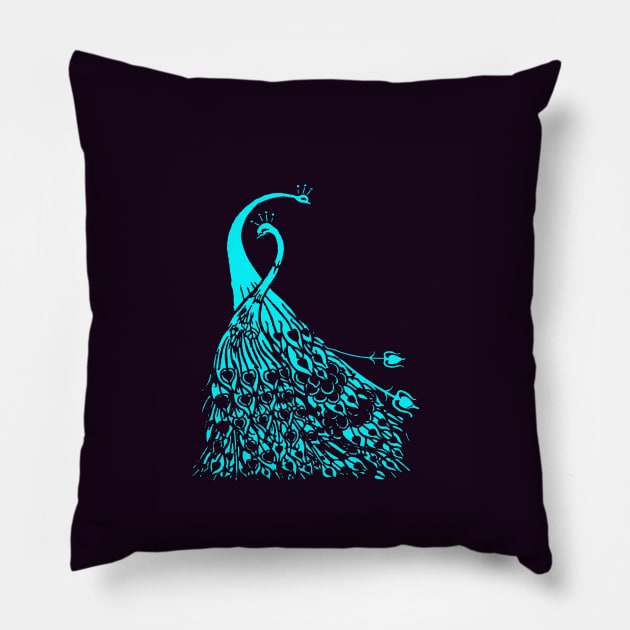 Beardsley Art Nouveau Peacocks Pillow by DISmithArt