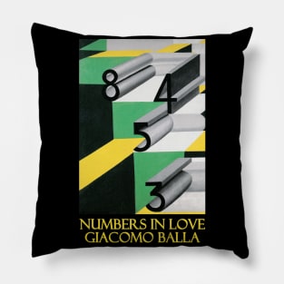 Numbers in Love by Giacomo Balla Pillow