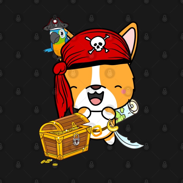 Funny corgi is a pirate by Pet Station