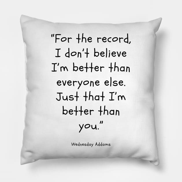 Wednesday Addams Pillow by SweetDreamZ