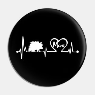 Mother's Day Gifts T-Shirt Porcupine Mom Heartbeat Lover Pin