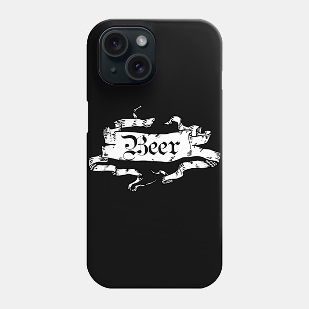 Beer Funny Alcohol vintage design Tee Phone Case by Scar