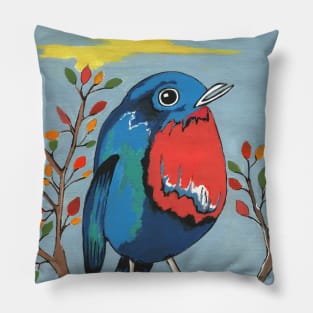 FUNNY Bird Painting Pillow