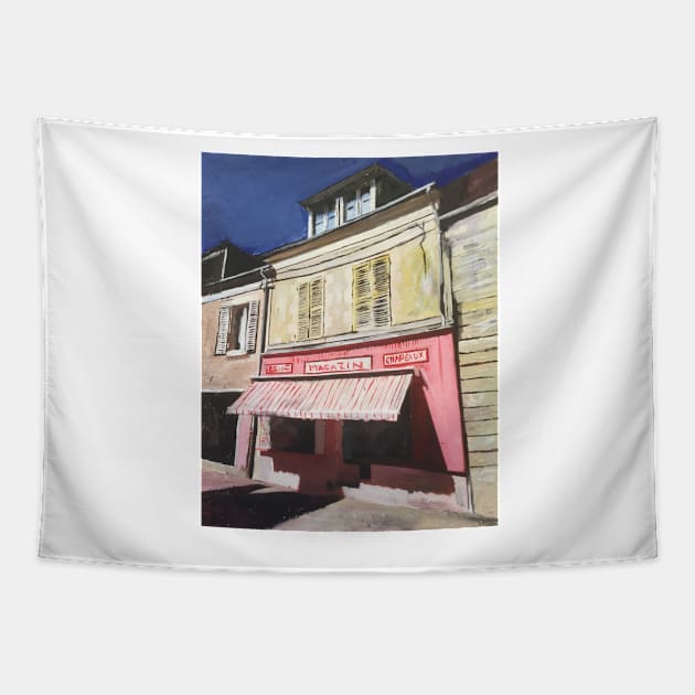 Pretty Pink Shop, France Tapestry by golan22may