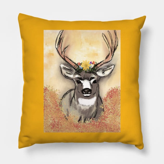 Folksy buck Pillow by zwaite3g