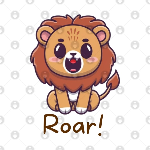 Kawaii Baby Lion by LionKingShirts